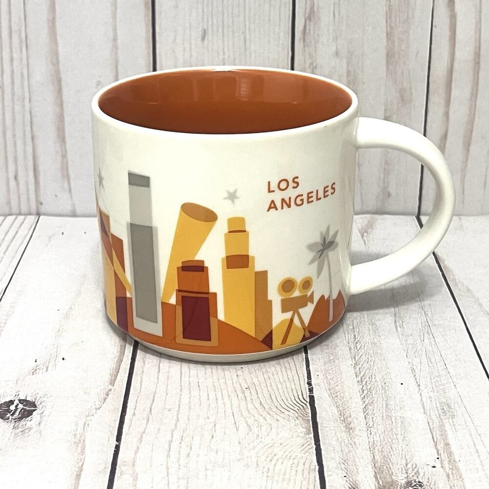 2013 Starbucks LOS ANGELES You Are Here Collection 14oz Mug Orange